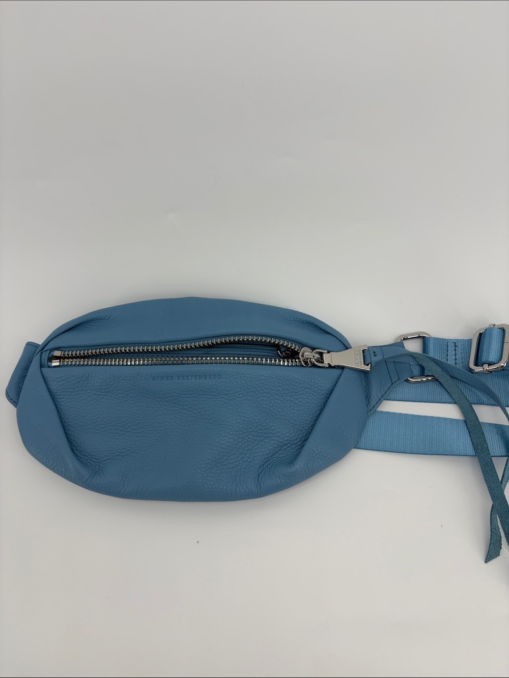 Aimee Kestenberg Milan Leather Bum Belt or Crossbody Bag Blue -Adjustable Strap
